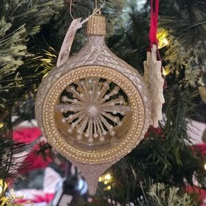 NEW RAZ IMPORTS Glittering Gold and Silver Holiday Ornament